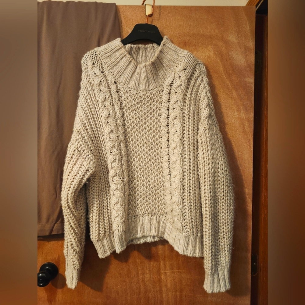 Chunky Knit Loose Cable Sweater
